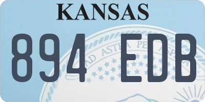 KS license plate 894EDB