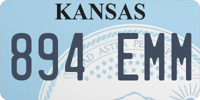 KS license plate 894EMM