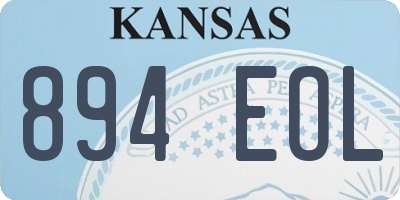 KS license plate 894EOL