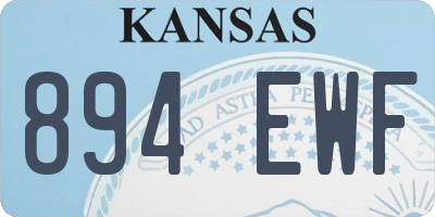 KS license plate 894EWF