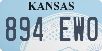 KS license plate 894EWO