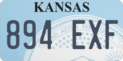 KS license plate 894EXF