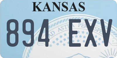 KS license plate 894EXV