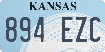 KS license plate 894EZC