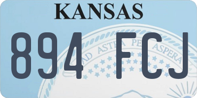 KS license plate 894FCJ