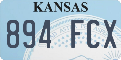 KS license plate 894FCX