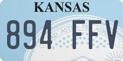 KS license plate 894FFV