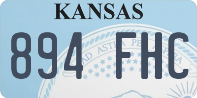 KS license plate 894FHC