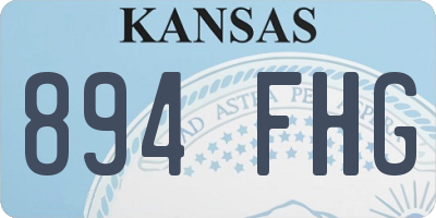KS license plate 894FHG