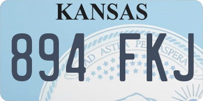 KS license plate 894FKJ