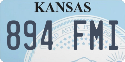 KS license plate 894FMI