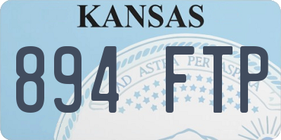 KS license plate 894FTP