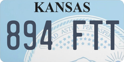 KS license plate 894FTT