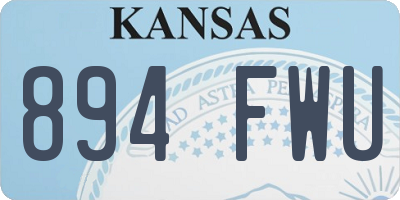 KS license plate 894FWU