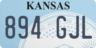 KS license plate 894GJL