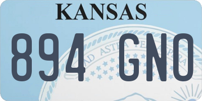 KS license plate 894GNO