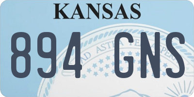 KS license plate 894GNS