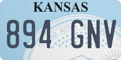 KS license plate 894GNV