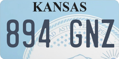 KS license plate 894GNZ