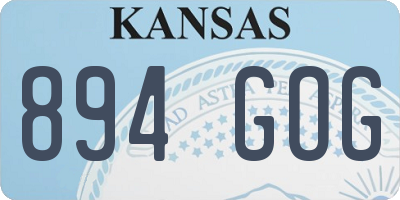 KS license plate 894GOG
