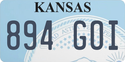 KS license plate 894GOI