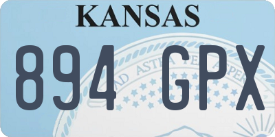 KS license plate 894GPX