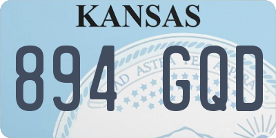 KS license plate 894GQD