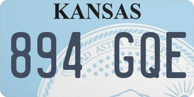 KS license plate 894GQE
