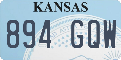 KS license plate 894GQW