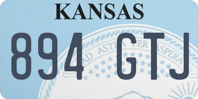 KS license plate 894GTJ