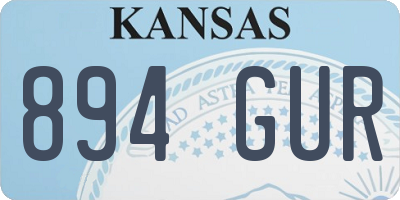 KS license plate 894GUR