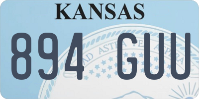 KS license plate 894GUU