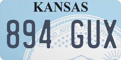 KS license plate 894GUX