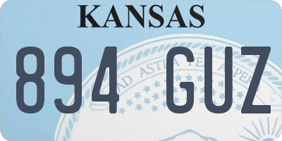 KS license plate 894GUZ