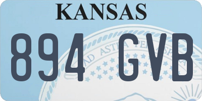 KS license plate 894GVB