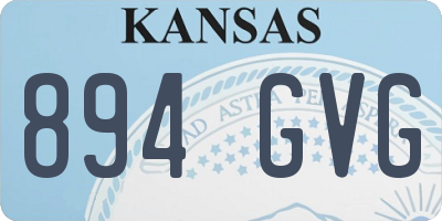 KS license plate 894GVG
