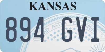 KS license plate 894GVI