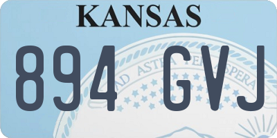 KS license plate 894GVJ