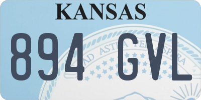 KS license plate 894GVL