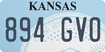 KS license plate 894GVO
