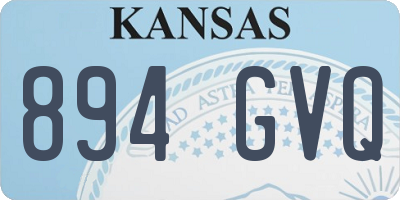 KS license plate 894GVQ