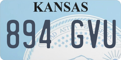 KS license plate 894GVU
