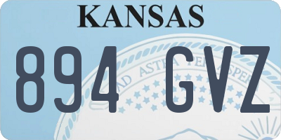 KS license plate 894GVZ