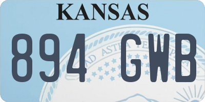 KS license plate 894GWB