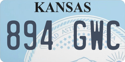 KS license plate 894GWC