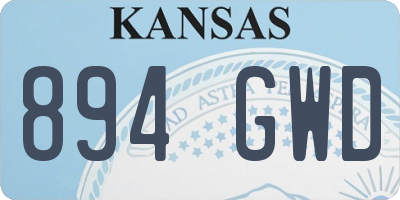 KS license plate 894GWD