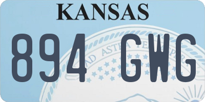 KS license plate 894GWG