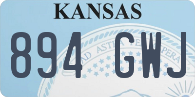 KS license plate 894GWJ