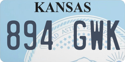 KS license plate 894GWK