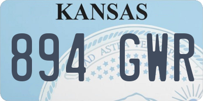 KS license plate 894GWR